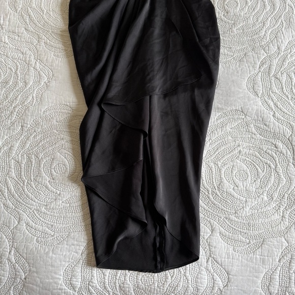 House of CB - Janis - Black Satin Corset Midi Dress - Picture 5 of 16